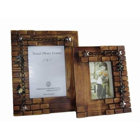 SUNSHINE TRADING Sunshine Trading ST-01-5 Handmade Wood Photo Frame - 3.5 x 5 Inch ST-01-5